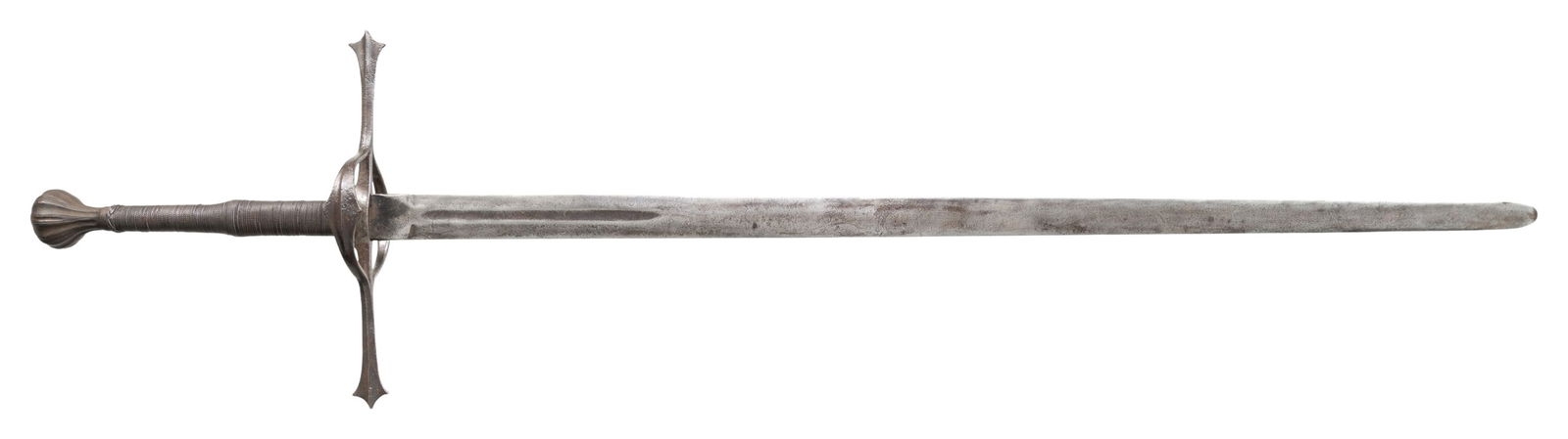 LARGE GERMAN TWO HANDED BROADSWORD. (1 of 2)