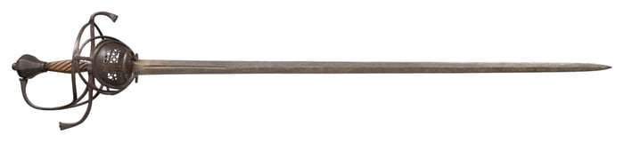 SPANISH SWEPT HILT BROADSWORD.