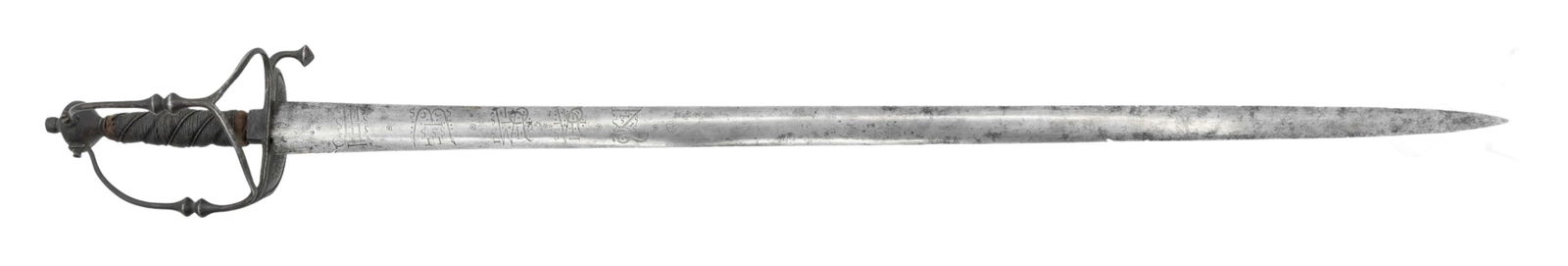 INTERESTING DUTCH WALLOON BROADSWORD. (1 of 3)