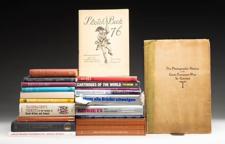 ASSORTED ARMS & HISTORICAL BOOKS.