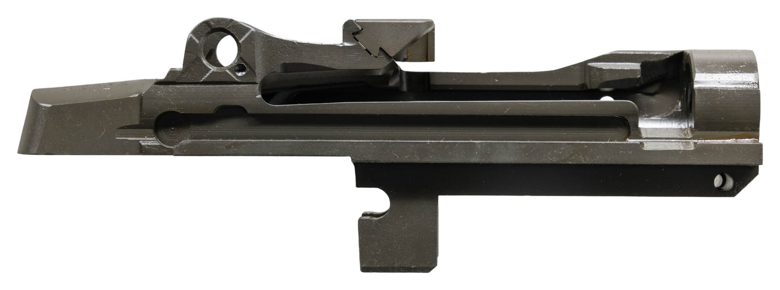 SPRINGFIELD ARMORY M1A SEMI-AUTO RIFLE RECEIVER.: S# 046109. Receiver manufactured in the late 1980s is marked at heel "U.S. RIFLE / 7.62-mm M1A / SPRINGFIELD / ARMORY / serial number". Receiver has inventory number in red at rear sight base. Receive