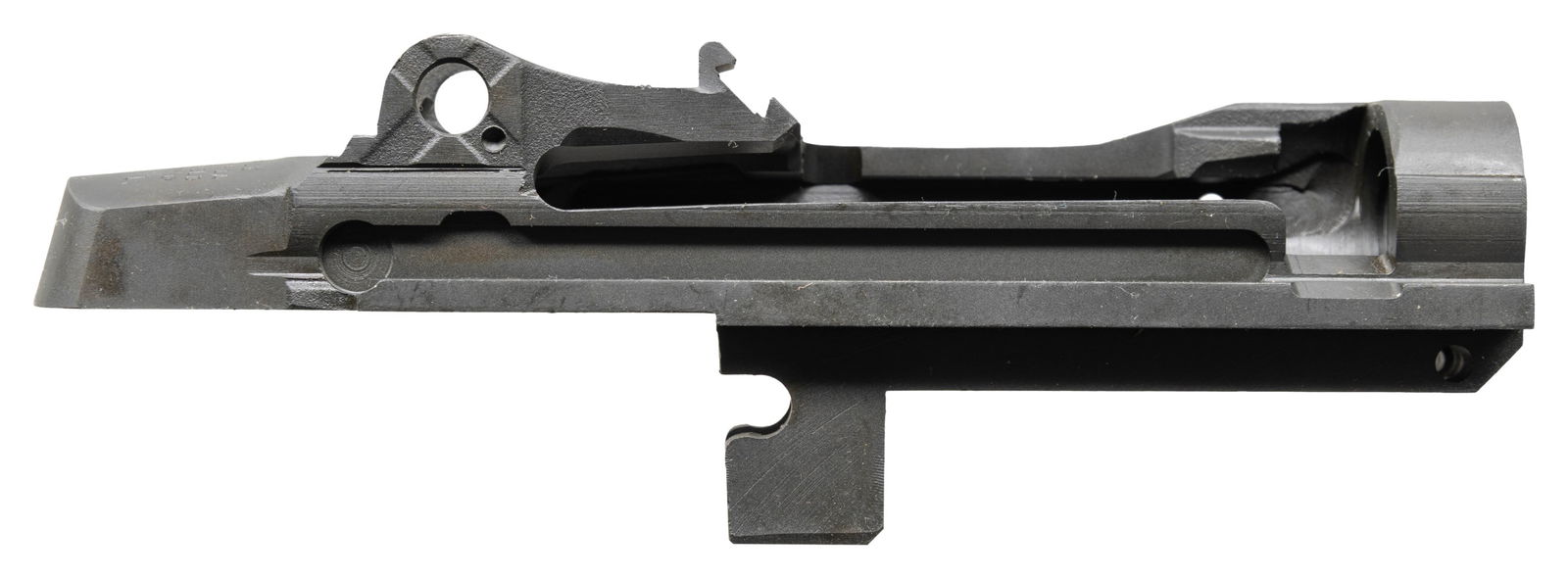 SPRINGFIELD ARMORY M1A SEMI-AUTO RIFLE RECEIVER.: S# 048361. Receiver manufactured in the late 1980s is marked at heel "U.S. RIFLE / 7.62-mm M1A / SPRINGFIELD / ARMORY / serial number". Receiver has inventory number in red at rear sight base. Bare re