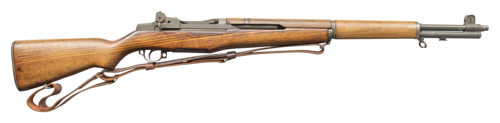 U.S. WWII SPRINGFIELD M1 GARAND SEMI-AUTO MILITARY: RIFLE. Cal. 30-06. S# 94698. Blue Sky import marked on left side of barrel. Bbl. 24". Barrel is marked on right side "S-A-5-42". Throat gauges 3.0. Muzzle gauges 2.0. Receiver manufactured late 1940.