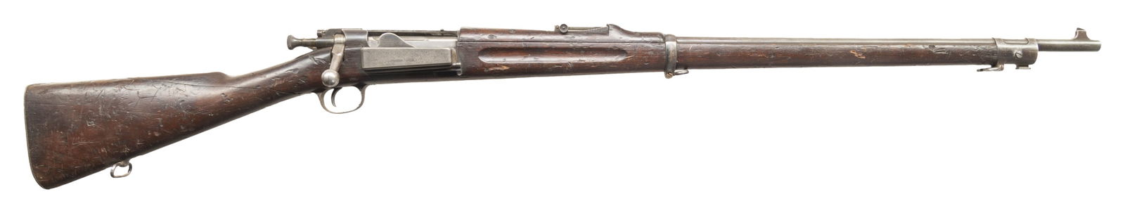 US SPRINGFIELD MODEL 1898 KRAG BOLT ACTION RIFLE. (1 of 3)