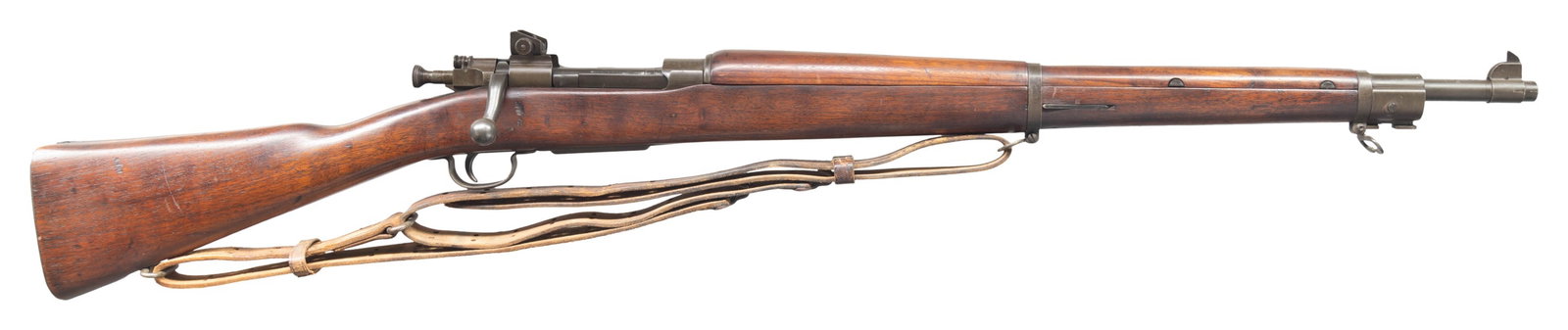 U.S. REMINGTON MODEL O3A3 BOLT-ACTION MILITARY: RIFLE. Cal. 30-06. S# 4199918. Bbl. 24". Barrel marked behind front sight "RA / flaming bomb / 11-43". Adjustable aperture rear sight graduated to 800 yards. Blade front sight. Bolt handle is marked o