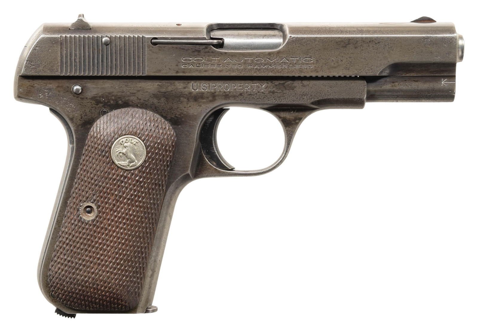 DESIRABLE "U.S. PROPERTY" MARKED COLT MODEL 1908 - 2