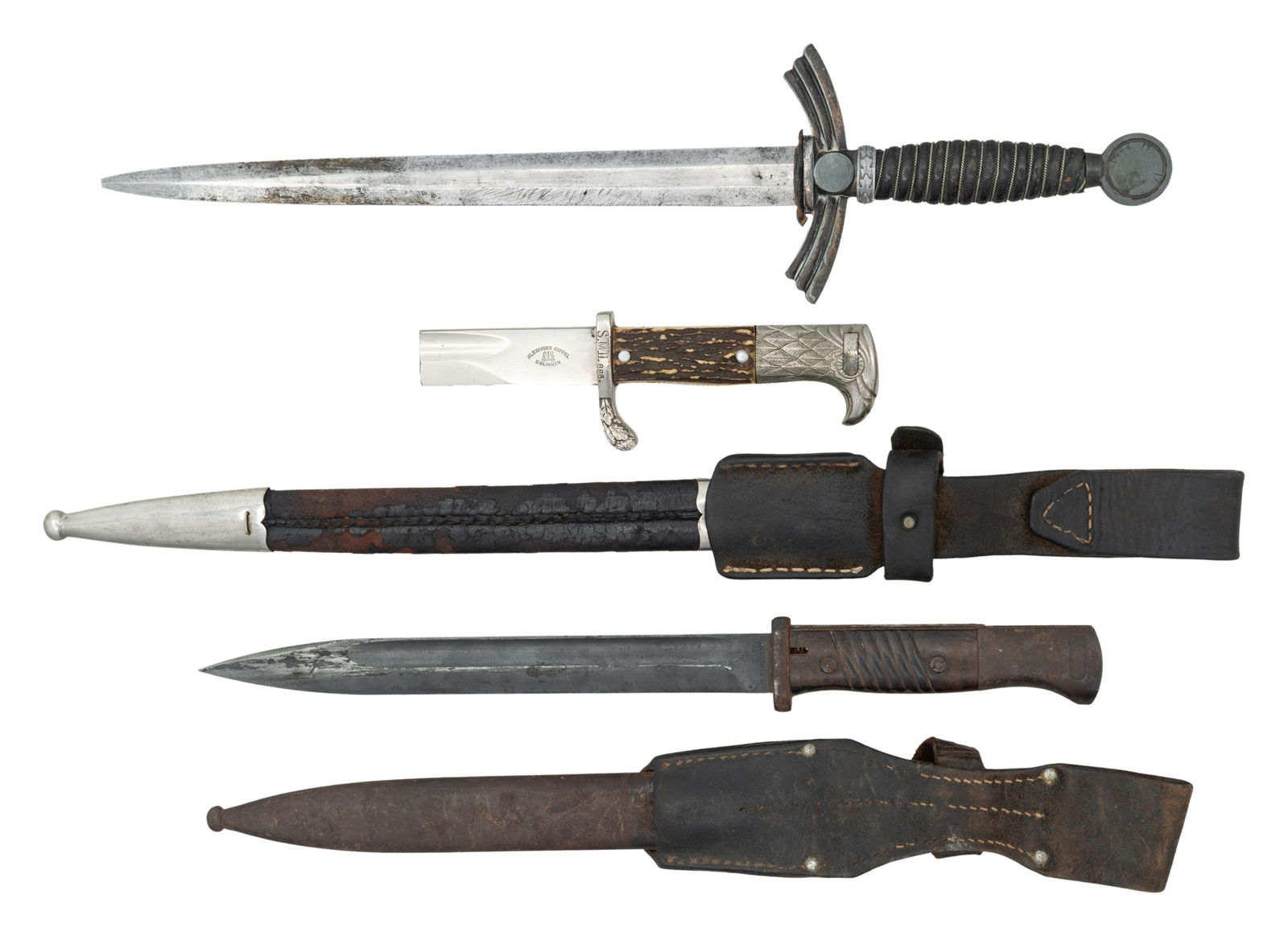 3 WWI GERMAN EDGED WEAPONS. - 2