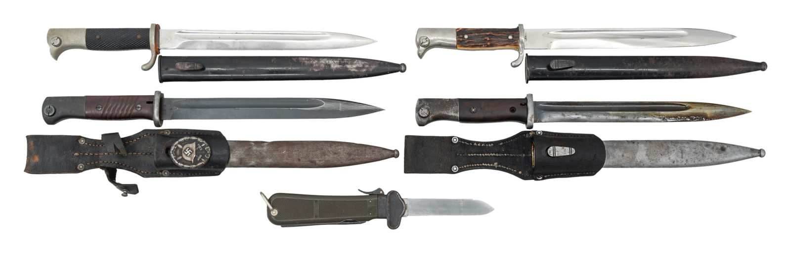 5 GERMAN EDGED WEAPONS. (1 of 2)