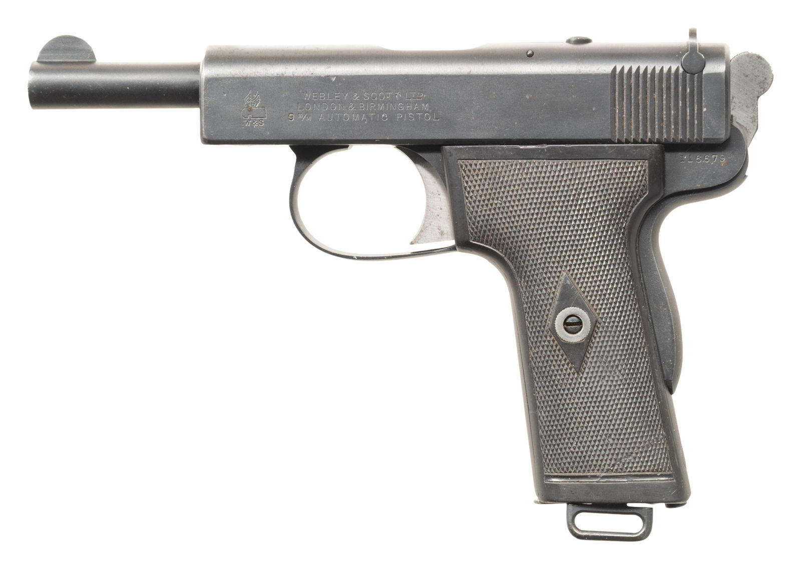 SCARCE WEBLEY & SCOTT MODEL 1909 SEMI-AUTOMATIC (1 of 2)