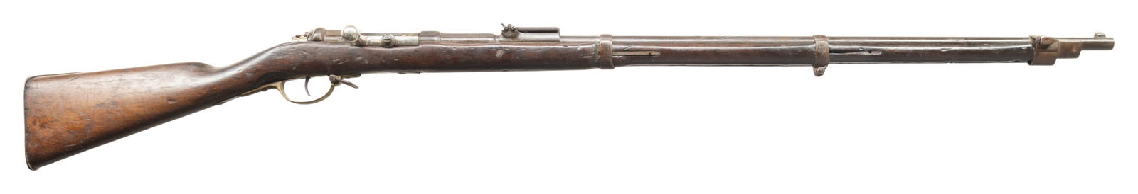 SIAMESE MARKED MAUSER 1871 BOLT ACTION RIFLE. (1 of 3)
