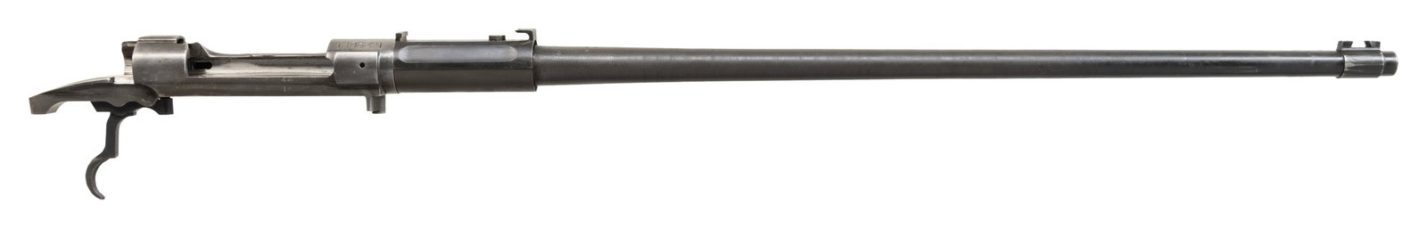 U.S. SPRINGFIELD MODEL 1903 BARRELED RECEIVER.: S# 1403621. Bbl. 24". Star gauged barrel is marked behind front sight base "S.A. / flaming bomb / 11-42". Barrel is equipped with front and rear sight bases. Receiver manufactured in 1931. Receiver ha
