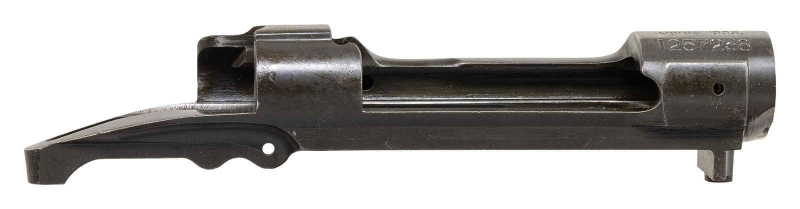 U.S. SPRINGFIELD MODEL 1903 RECEIVER.: S# 1257238. Receiver manufactured in 1923. Receiver ring marked on top "U.S. / SPRINGFIELD / ARMORY / MODEL 1903". Receiver contains no additional parts. CONDITION: receiver retains 75% of thinning ar