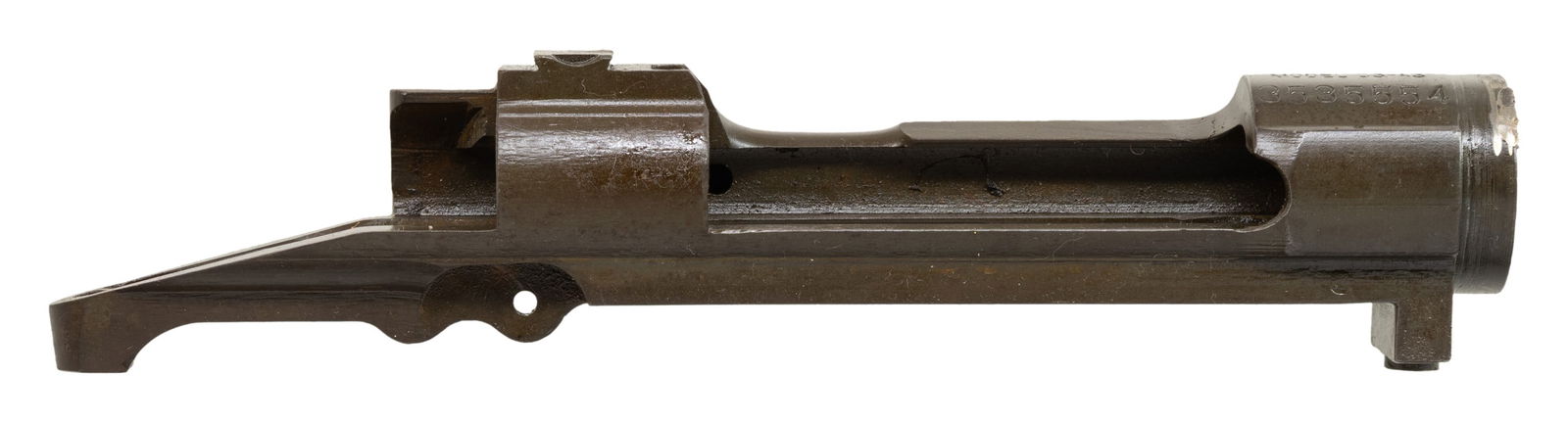 U.S. WWII REMINGTON MODEL 1903-A3 RECEIVER.: S# 3535554. Receiver re-purposed from drill rifle. Receiver ring has partly removed arc welding on top forward edge of receiver ring. There is additional welding on the forward edge of the cutoff