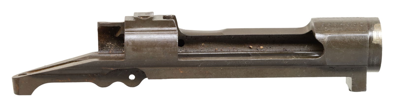 U.S. WWII REMINGTON MODEL 1903-A3 RECEIVER.: S# 3994365. Receiver re-purposed from drill rifle and displays partly refinished welds approximately 1/2" on top forward end of receiver ring and in top of cutoff recess. Receiver marked on top "U.S.
