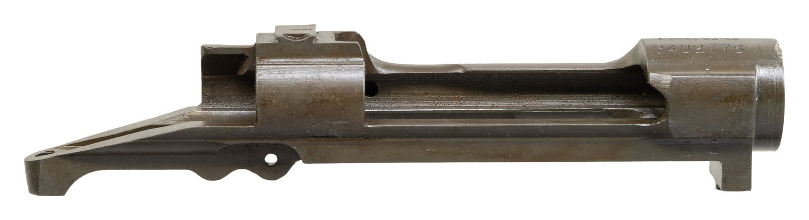 U.S. REMINGTON MODEL 1903-A3 RECEIVER.: S# 3402776. Receiver likely re-purposed from drill rifle. Top front edge of receiver ring has evidence of arc-welding. Arc welding is also present on the rear of the cutoff recess. Receiver marked