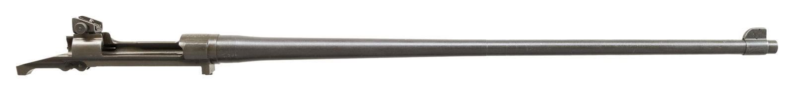 U.S. REMINGTON MODEL 03-A3 BARRELED RECEIVER.: Cal. 30-06. S# 3443057. Bbl. 24". Barrel is marked behind front sight "RA / flaming bomb / 2-43". Adjustable aperture rear sight graduated to 800 yards. Front sight base is present on barrel. Sight