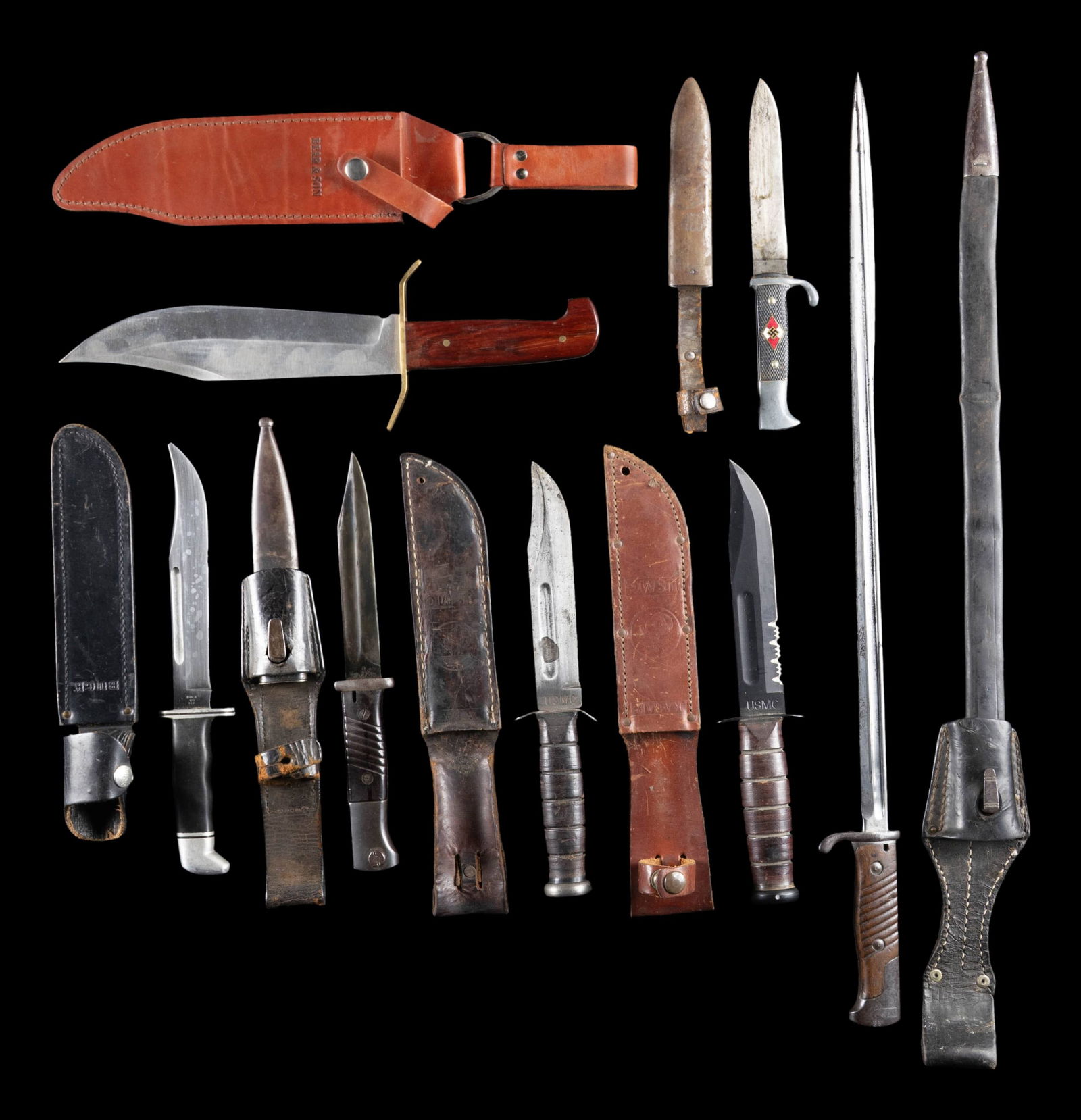 MIXED LOT OF 7 EDGED WEAPONS. (1 of 2)