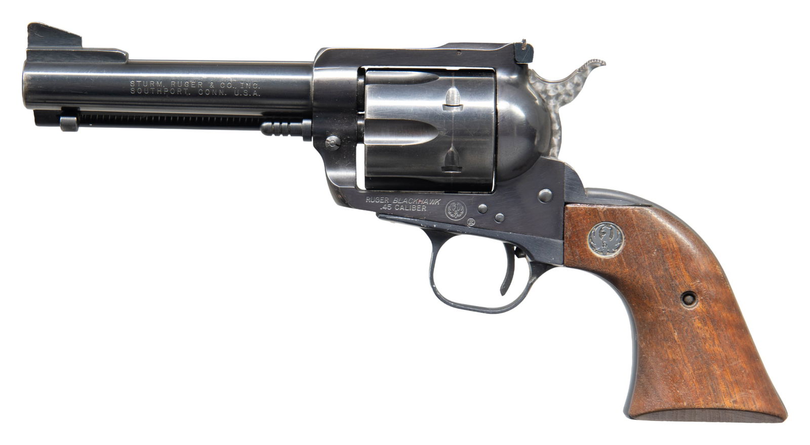 RUGER 45 COLT OLD MODEL BLACKHAWK REVOLVER. (1 of 2)