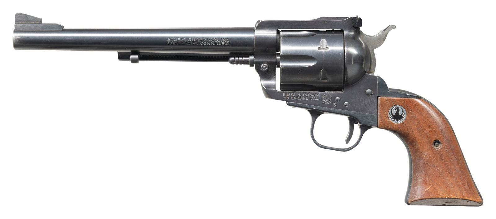 RUGER OLD MODEL 30 CARBINE BLACKHAWK SA REVOLVER. (1 of 2)