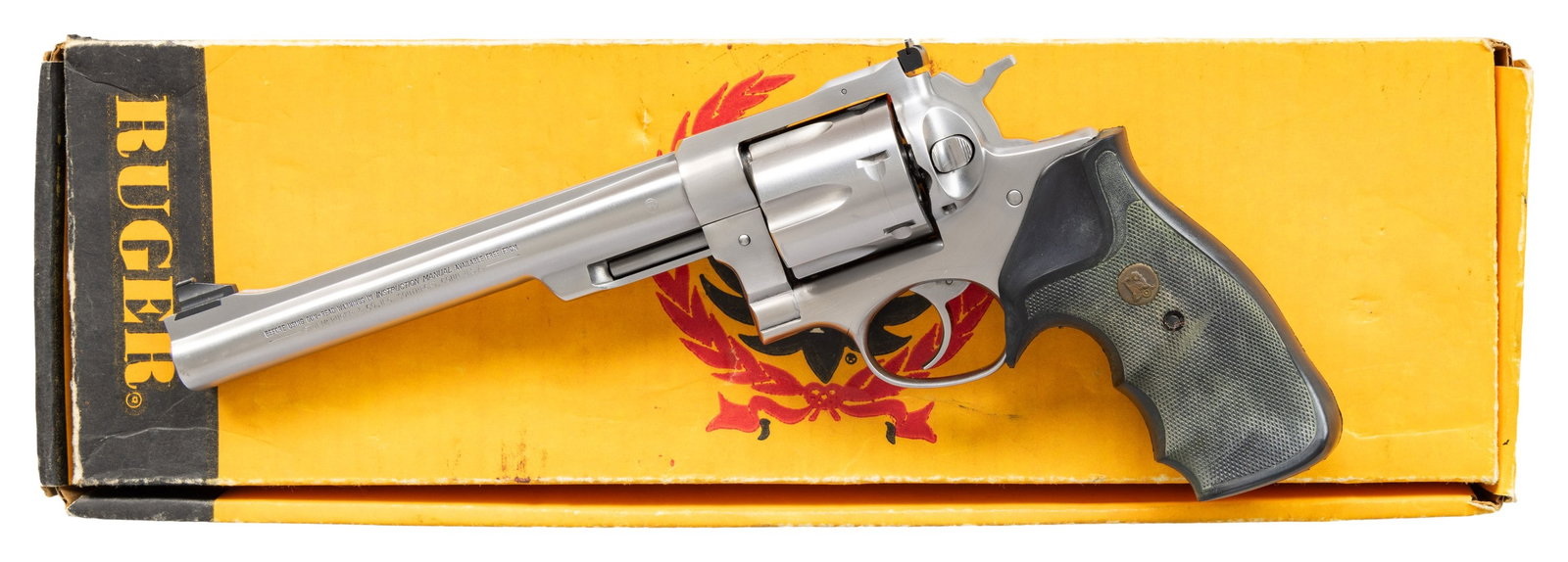 EXTREMELY RARE "U" MARKED RUGER REDHAWK REVOLVER.: Cal. 44 Mag. S# U500-15271. Bbl. 7 1/2" ribbed with optional user changeable brass bead front sight; frame mounted factory adjustable steel (alloy on most revolvers) rear sight with optional "V" notch
