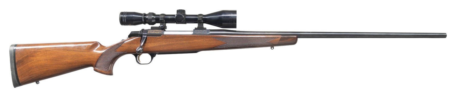 FINE BROWNING A-BOLT MEDALLION 7MM REMINGTON: MAGNUM BOLT ACTION RIFLE. Cal. 7mm Rem. Mag. S# 81498NX217. Bbl. 26 1/4". A-Bolt Medallion bolt action rifle mfg. in Japan and imported/retailed by Browning Arms Company. Left side of the bbl. is mark