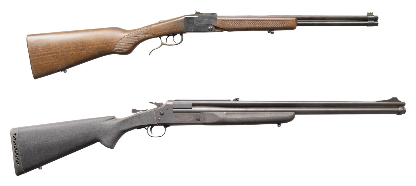 LOT OF TWO COMBINATION RIFLES. (1 of 9)
