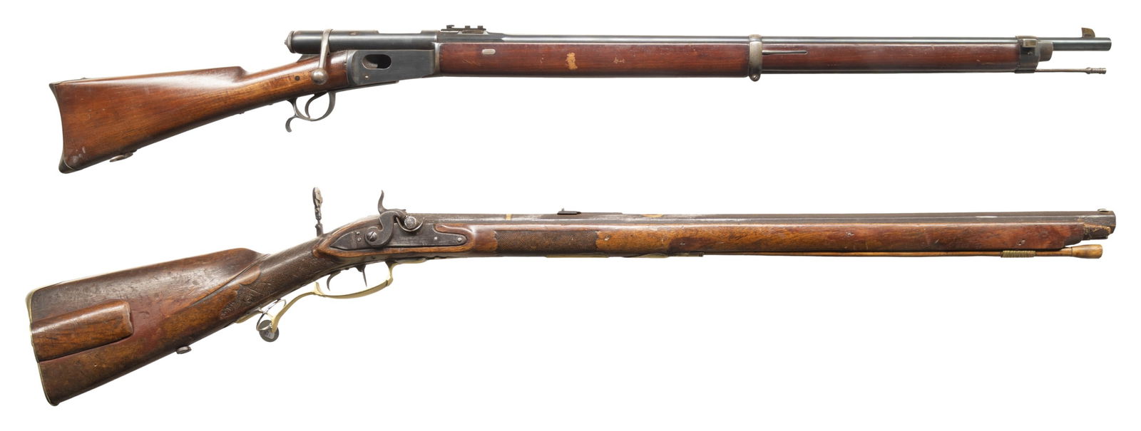 LOT OF TWO ANTIQUE LONG ARMS. (1 of 8)