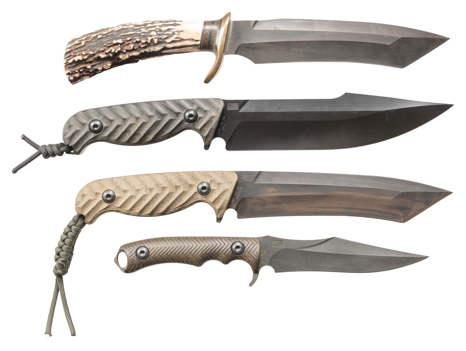 4 BEHRING TECHNICAL KNIVES. (1 of 2)
