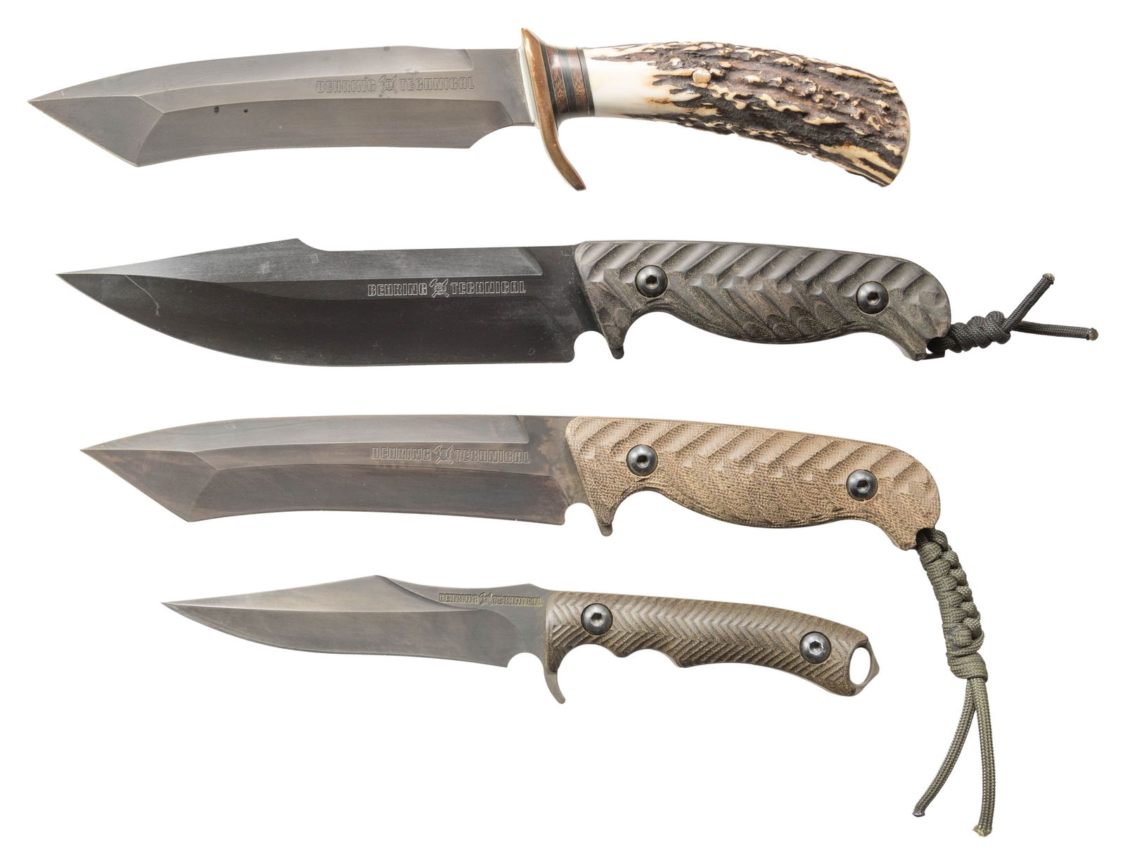 4 BEHRING TECHNICAL KNIVES. - 2