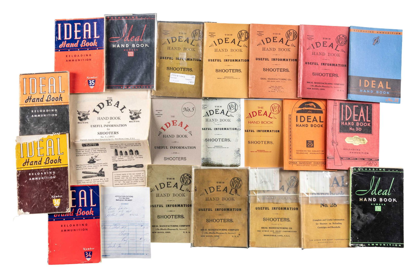 LOT OF 20 ASSORTED IDEAL HANDBOOKS.: Lot of 20 assorted Ideal Handbooks, including: 1) x1 reprint of handbook No. 3 2) x1 reprint of No. 4. 3) x1 reprint of No. 5. 4) x1 No. 12. 5) x1 No. 13. 6) x1 No. 18. 7) x1 No. 24. 8) x1 No. 25. 9)