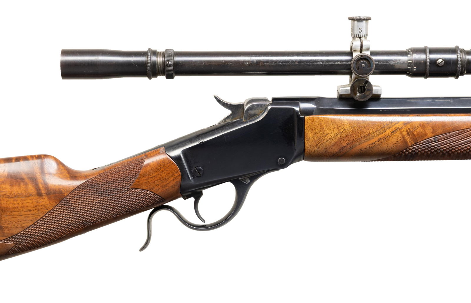 CUSTOM WINCHESTER MODEL 1885 LOW WALL FALLING - 3