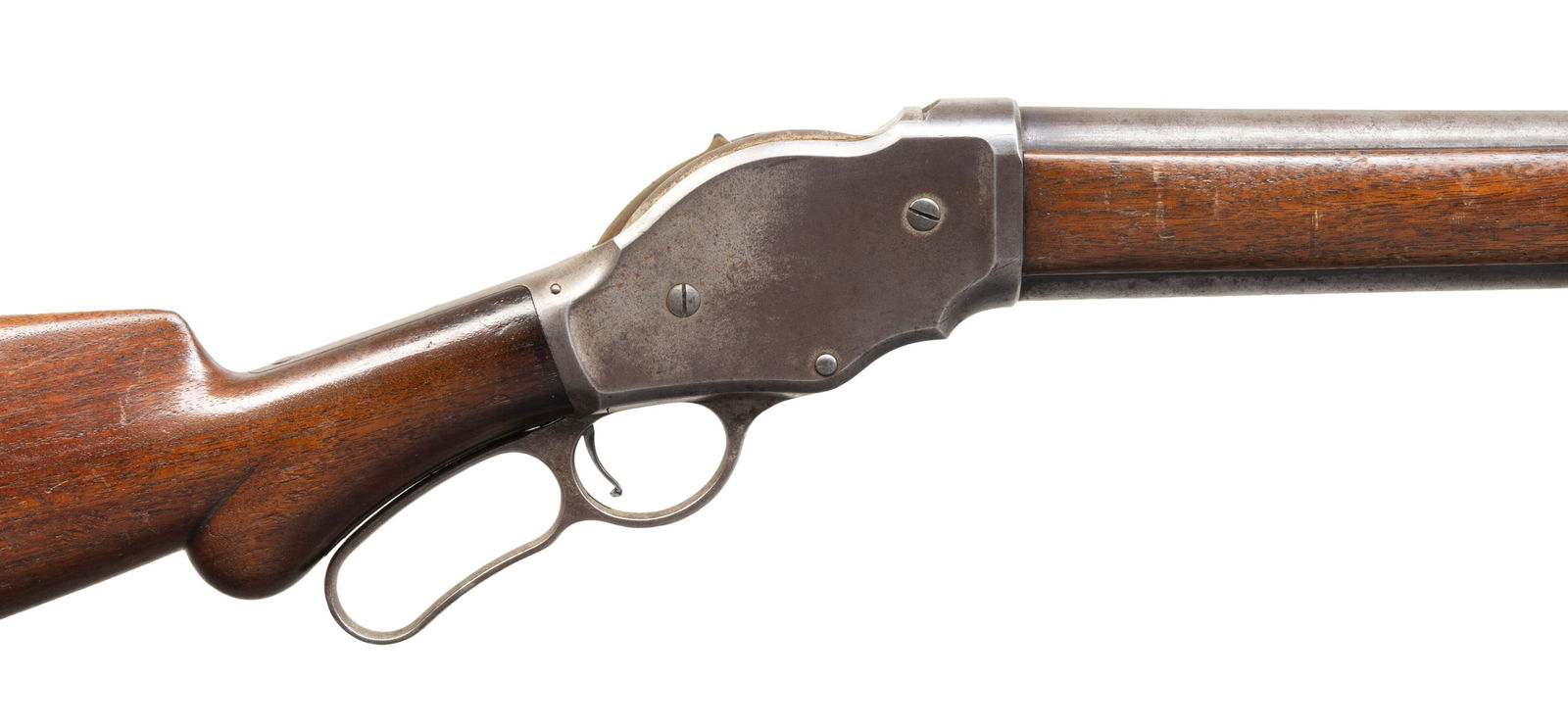 EARLY, NICKEL PLATED, WINCHESTER MODEL 1887 LEVER (1 of 4)