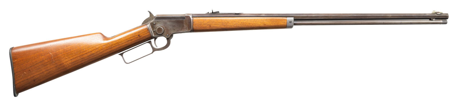 EARLY MARLIN "ROUND TOP" 1897 LEVER ACTION RIFLE. (1 of 5)
