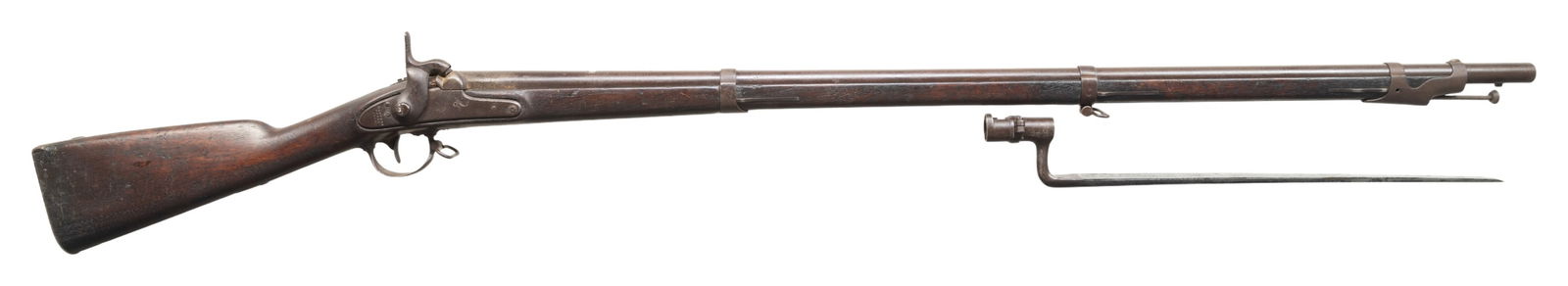 1853 DATED MODEL 1842 HARPERS FERRY MUSKET, CARVED (1 of 5)