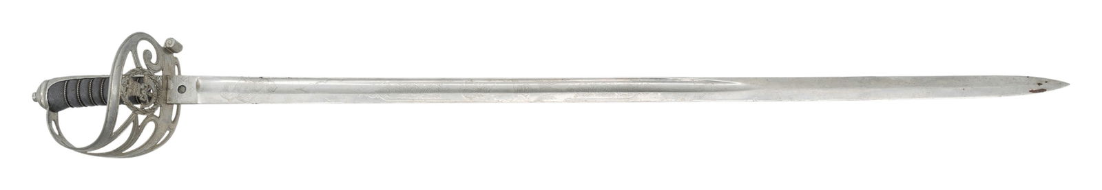 BRITISH M1827 VOLUNTEER RIFLES OFFICER SWORD. (1 of 2)