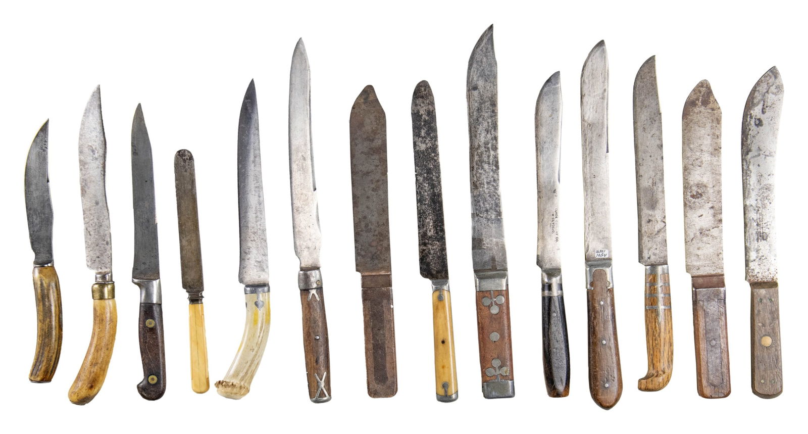 LARGE GROUP OF FRONTIER SIDE KNIVES AND BUTCHER (1 of 2)