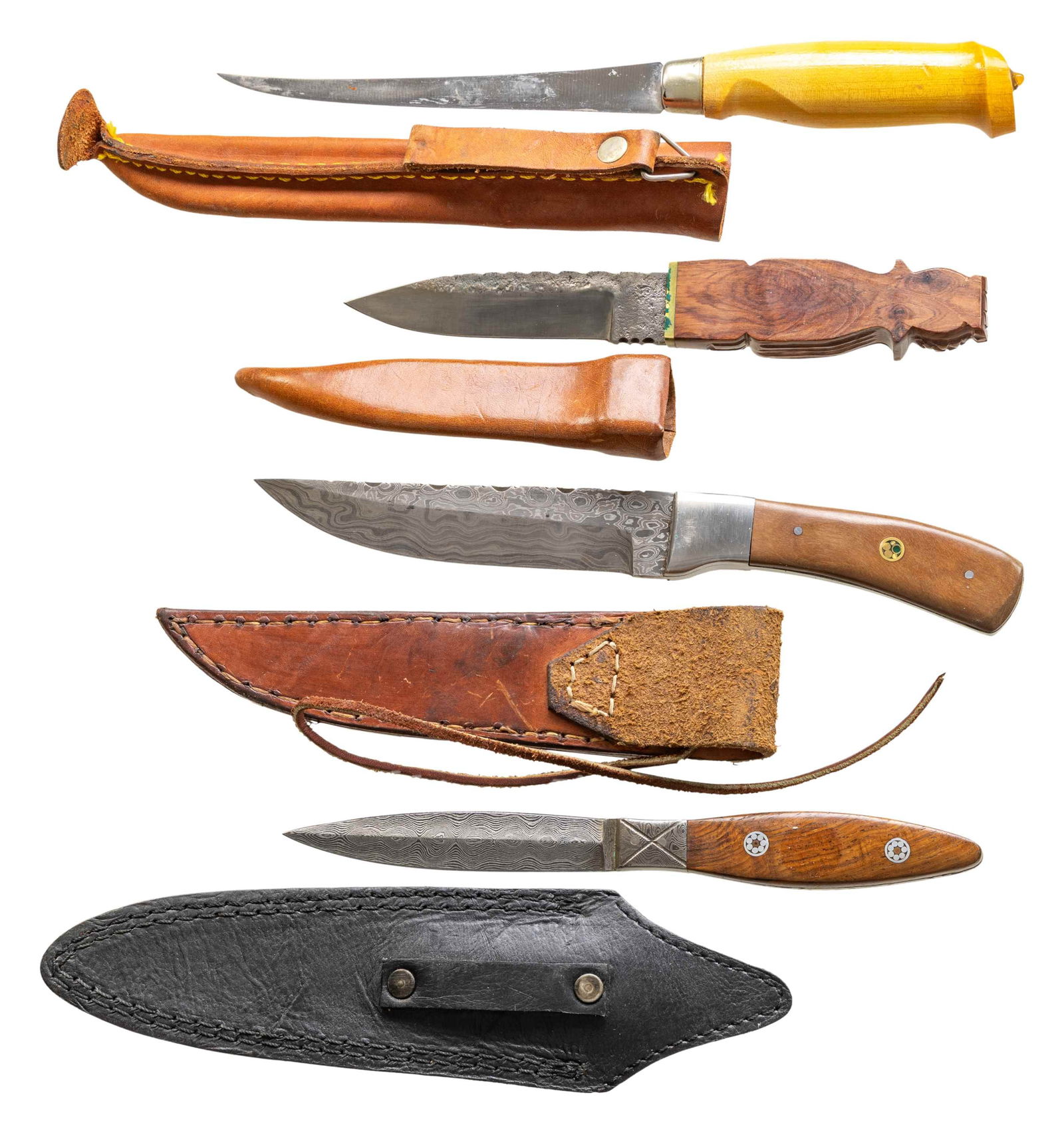 FOUR CUSTOM KNIVES. - 2