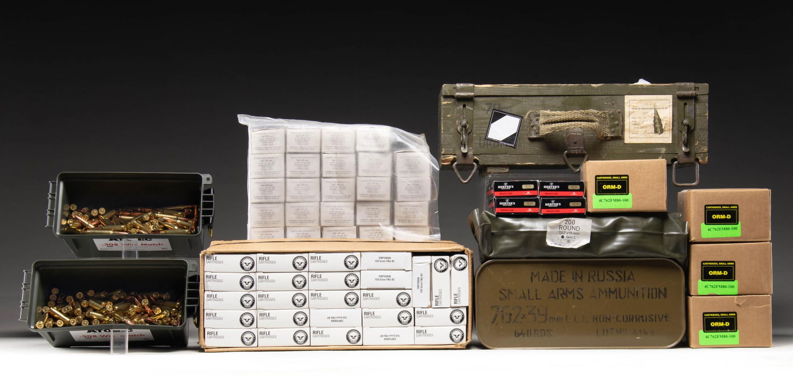 MIXED LOT OF RIFLE AMMO. (1 of 2)