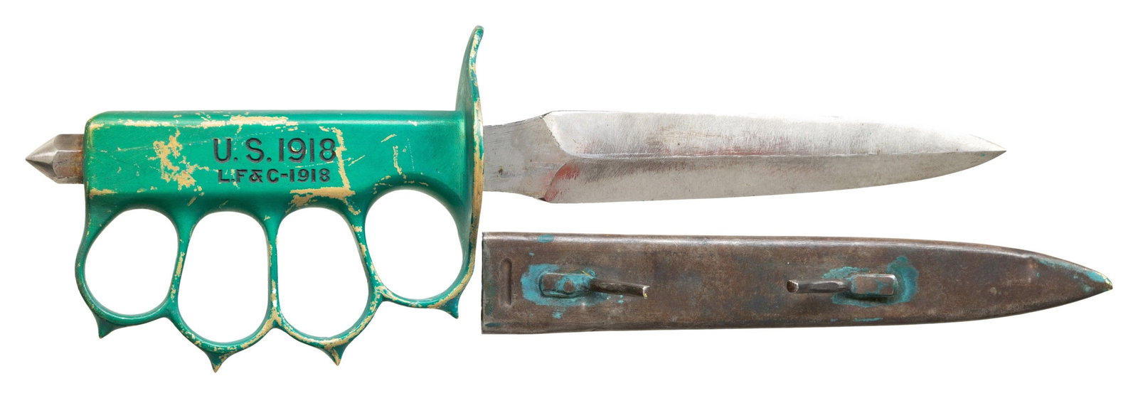 WWI LANDER, FRARY & CLARK US M1918 TRENCH KNIFE. (1 of 2)