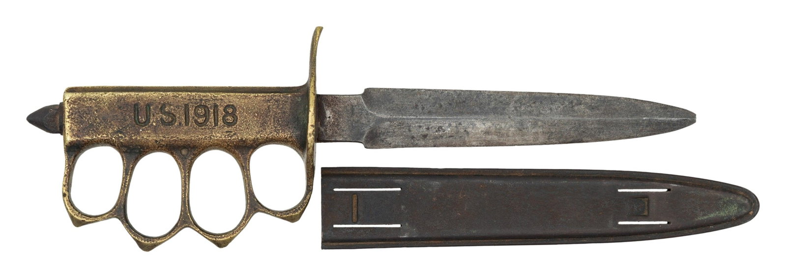 U.S. M1918 TRENCH KNIFE WITH L. F. & CO. SCABBARD (1 of 2)