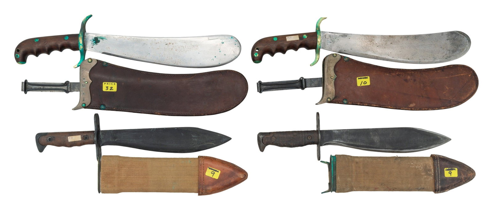 4 US WWI BOLO KNIVES/MACHETES. (1 of 2)