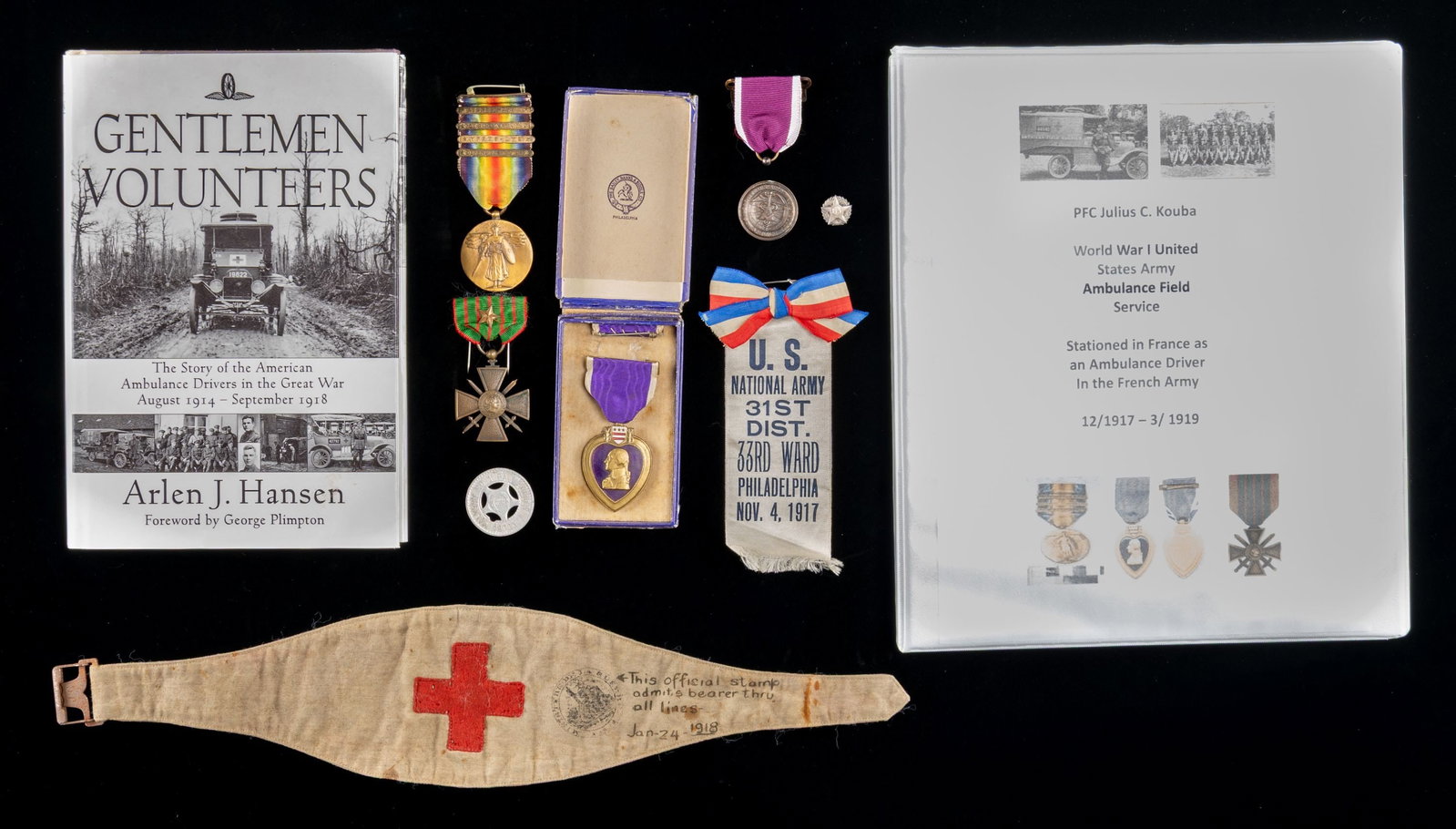 US WWI PFC. JULIUS C. KOUBA AMBULANCE FIELD (1 of 1)