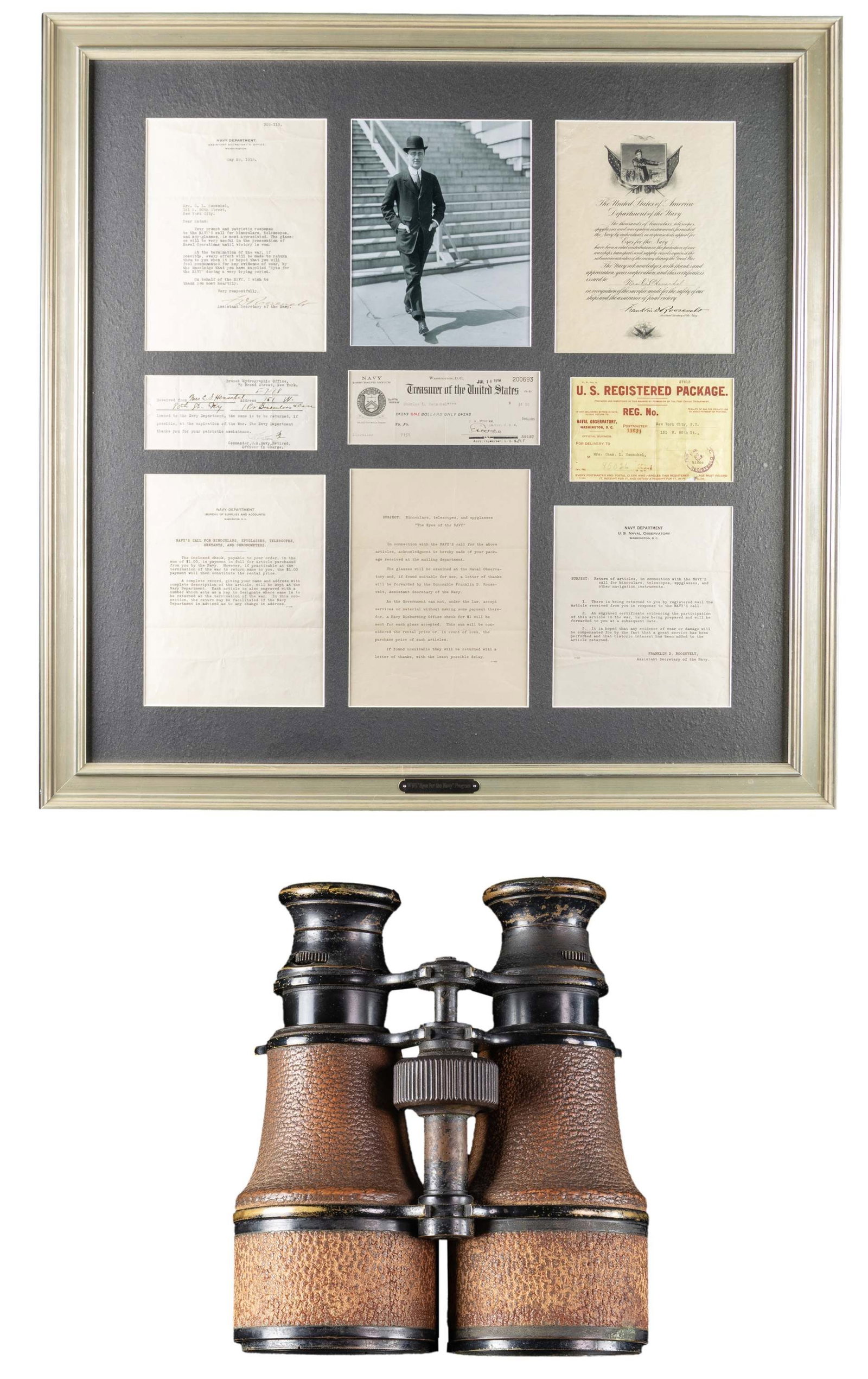 ROOSEVELT WWI "EYES FOR THE NAVY" PROGRAM MATERIAL (1 of 4)
