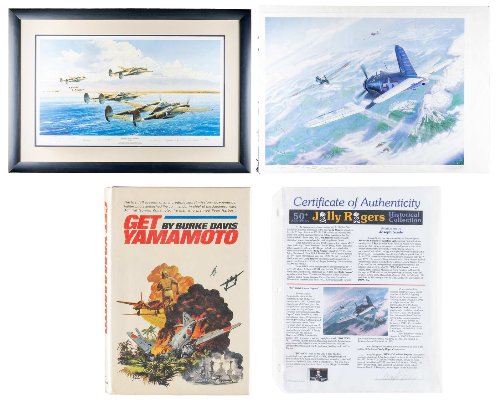 OPERATION VENGEANCE YAMAMOTO AMBUSH PRINTS & BOOK. (1 of 9)