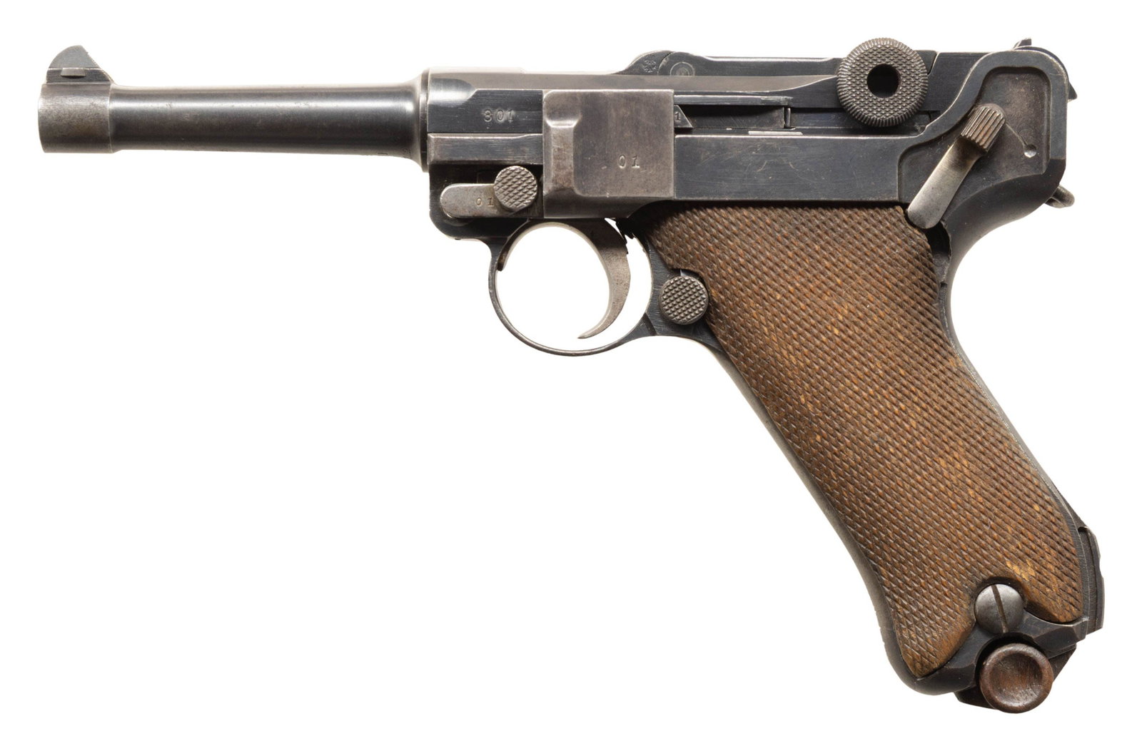 INTRIGUING WEIMAR ERA POLICE UNIT MARKED DWM P.08 (1 of 8)