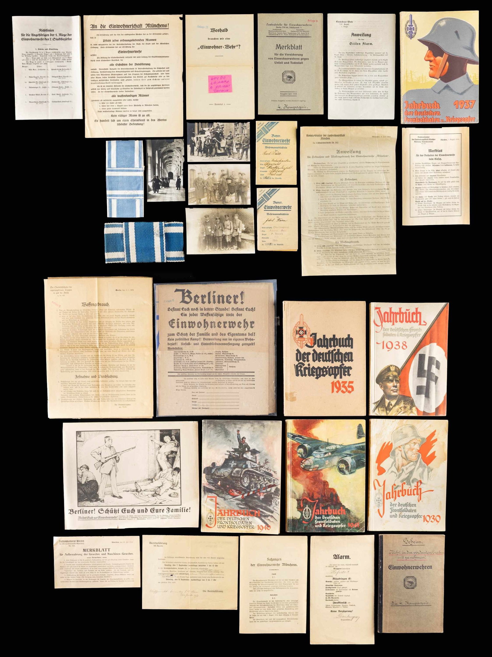 RARE GERMAN EINWOHNERWEHR 1919-1921 ARCHIVE & (1 of 1)