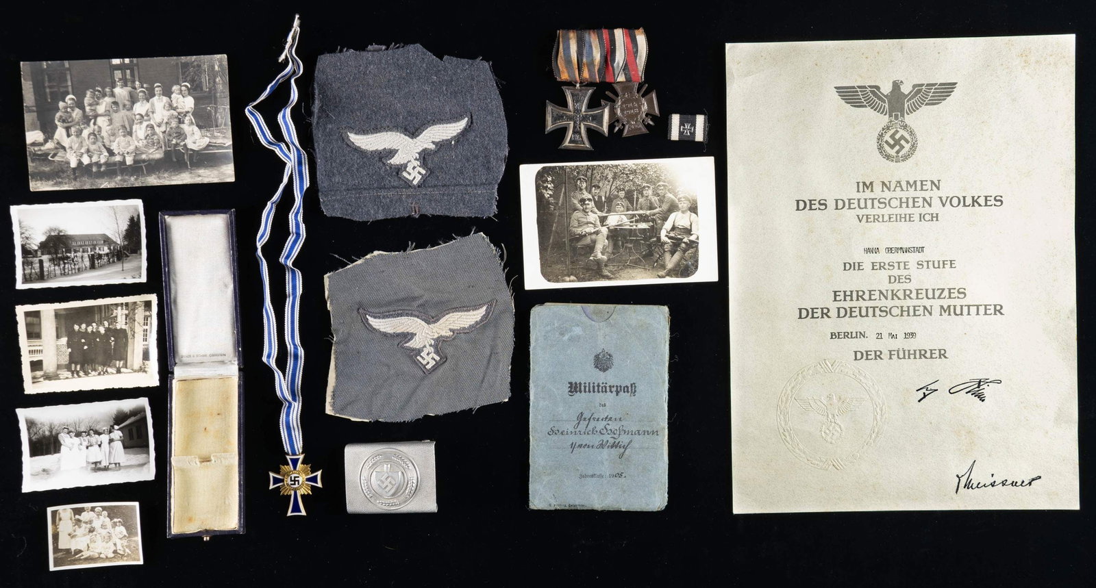 WWI & WWII GERMAN MEDALS, BELT BUCKLE, AND MORE. (1 of 2)