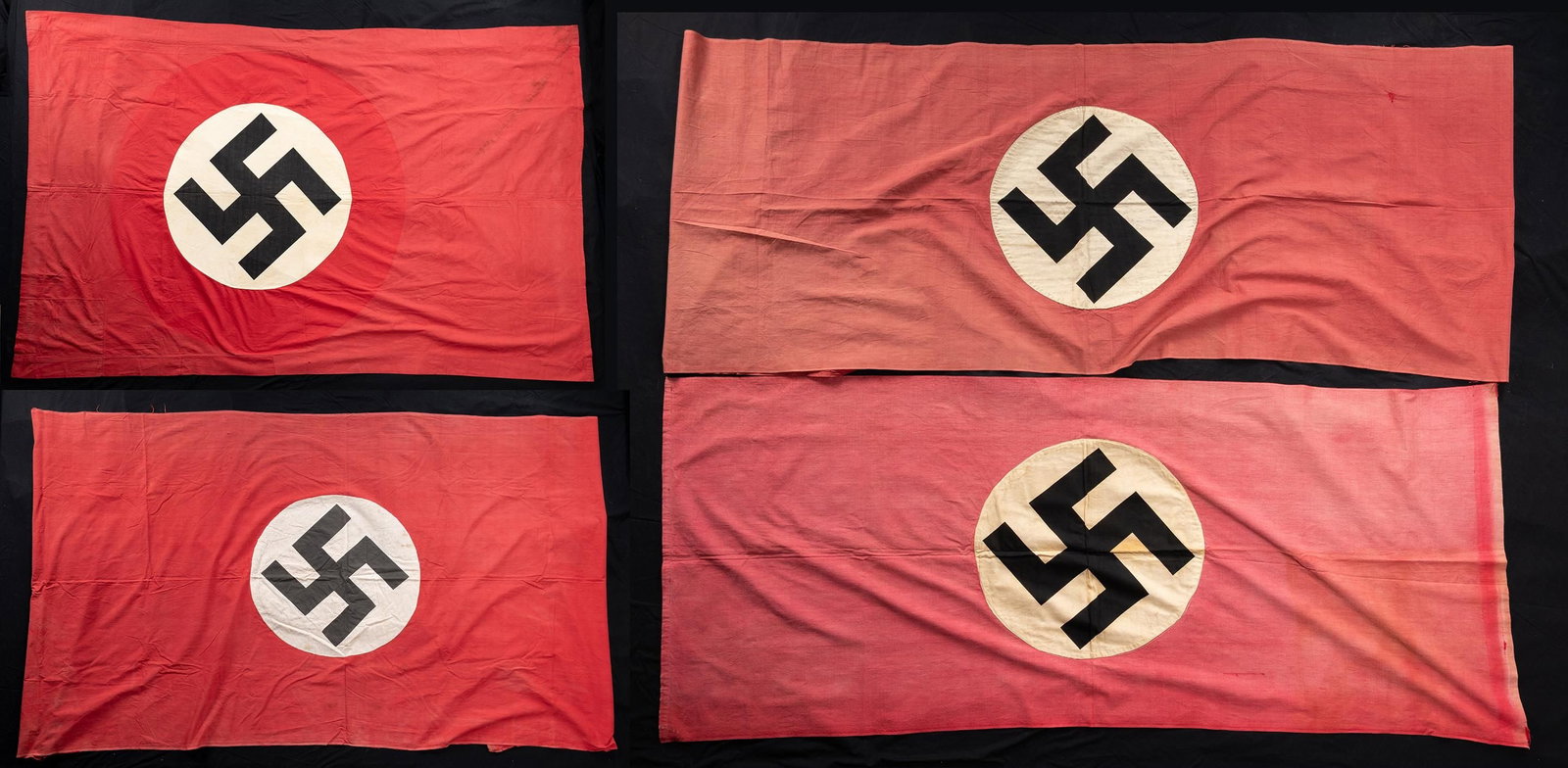 4 WWII GERMAN NSDAP PARTY BANNERS & FLAGS. (1 of 4)