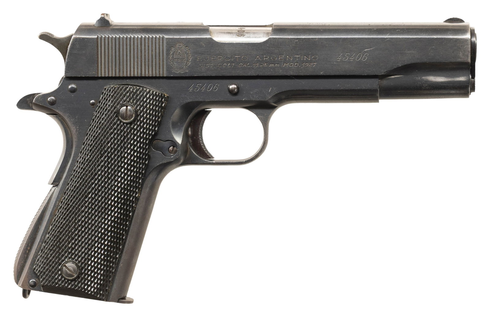 ARGENTINE ARMY F.M.A.P. SISTEMA 1927 SEMI AUTO (1 of 2)