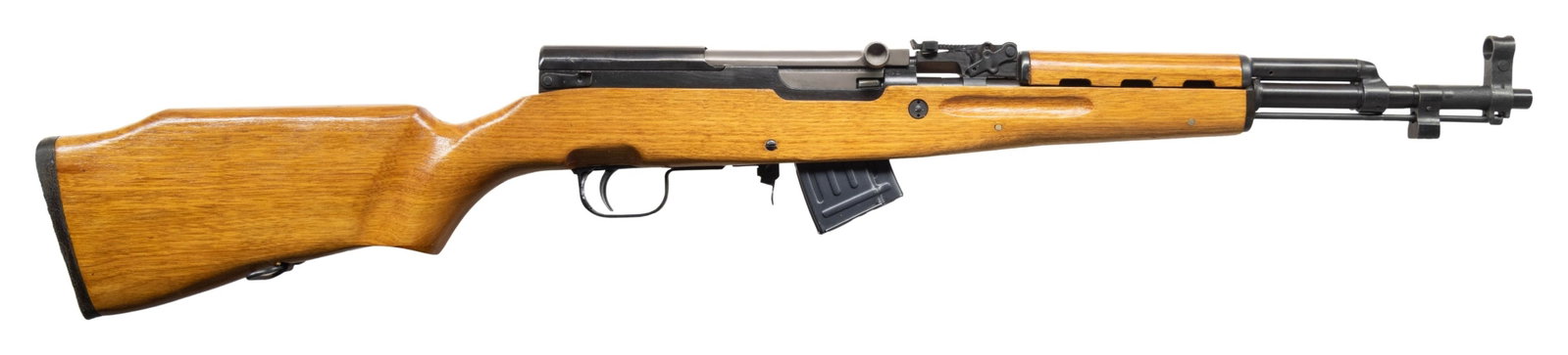 NORINCO SKS-M SEMI AUTO CARBINE.: Cal. 7.62x39. S# 9302812. Bbl. 16 1/2". SKS style sights with rear graduated to 1000m. Matching numbers on bolt & receiver. Norinco SKS made for AK47 magazines. Left side of receiver has Norinco, "SKS